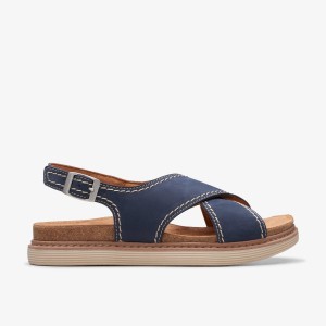 Clarks Arwell Sling Navy Nubuck Navy | 7908QUMGT