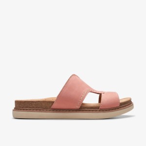 Clarks Arwell Walk Peach Nubuck Coral | 9583JTVUZ