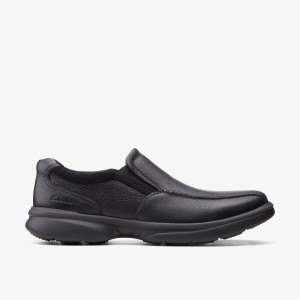 Clarks Bradley Step Black Tumbled Leather Black | 6534XDAWQ