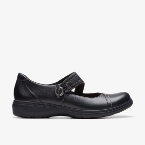 Clarks Carleigh Jane Black Leather Black | 4568QJZSA