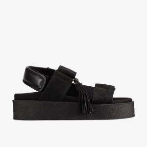 Clarks Crepe Sandal Black Black | 1053TZHUJ