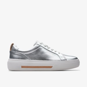 Clarks Hollyhock Walk Silver Leather Silver | 2504CFPRN