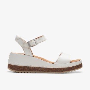 Clarks Kassanda Lily Off White Leather White | 9176GVLCT