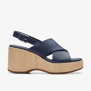 Clarks Manon Wish Navy Leather Navy | 2790BSAFX