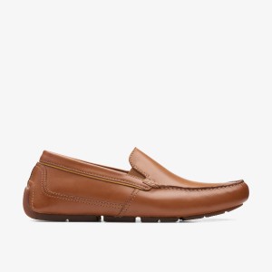 Clarks Markman Plain Tan Leather Brown | 4581EAGBU