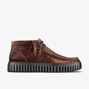 Clarks Martine Rose Torhill Hi Brown Snake Brown Snake | 2976ZQIVX