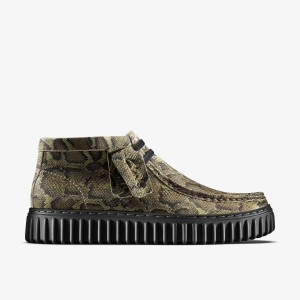 Clarks Martine Rose Torhill Hi Green Snake Green Snake | 6197LFTSI