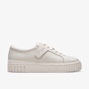 Clarks Mayhill Walk Off White Leather White | 4512MGBZU