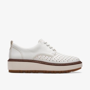 Clarks Orianna Move Off White Leather White | 1956ANYRD