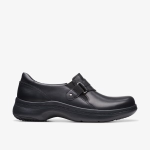 Clarks Pro Sky Black Leather Black | 3620BQYSV