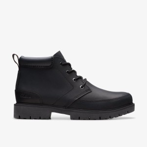 Clarks Rossdale Mid Black Leather Black | 7561QRLTX