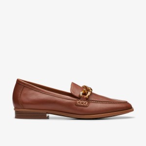 Clarks Sarafyna Iris Tan Leather Brown | 3079WZBFH