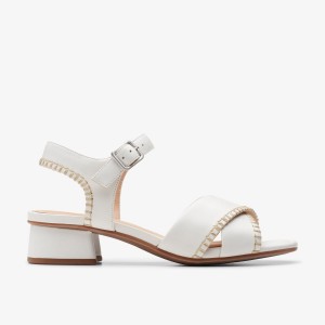 Clarks Serina 35 Cross Off White Leather White | 3185EQTBA