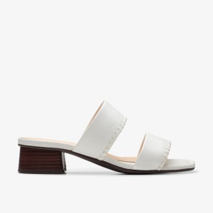 Clarks Serina 35 Mule Off White Leather White | 5136PWZSK