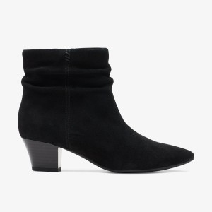 Clarks Teresa Skip Black Suede Black | 6321MYCSO