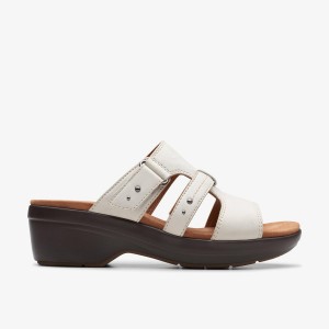 Clarks Tuleah Jane Off White Leather White | 4068VSQJY