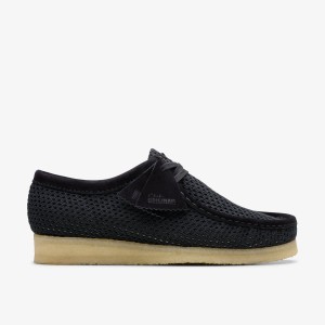 Clarks Wallabee Black Mesh Black | 7349NSLHE