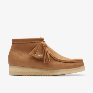 Clarks Wallabee Boot Mid Tan Leather Brown | 7249EHAKZ