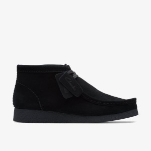 Clarks Wallabee EVO Boot Black Suede Black | 6321YQHDF