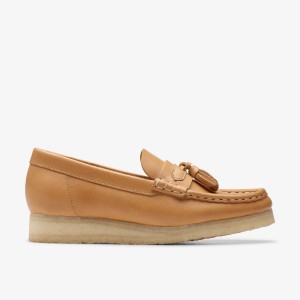 Clarks Wallabee Loafer Mid Tan Leather Brown | 0456MSDIE