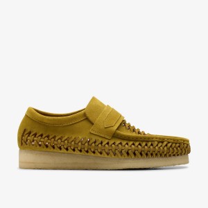 Clarks Wallabee Loafer Weave Olive Suede Olive | 5327PUYZV