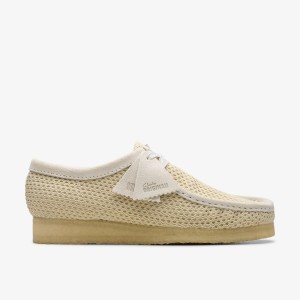 Clarks Wallabee Off White Mesh White | 4532UPVWG