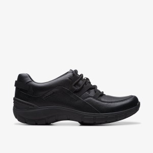 Clarks Wave Range Black Leather Black | 9062XDPTM