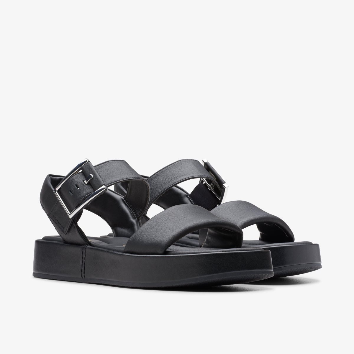 Clarks ALDA STRAP Black Leather Black | 5480MLKQR