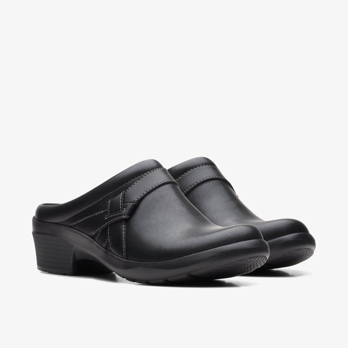 Clarks Angie Mist Black Leather Black | 3478XUHPZ