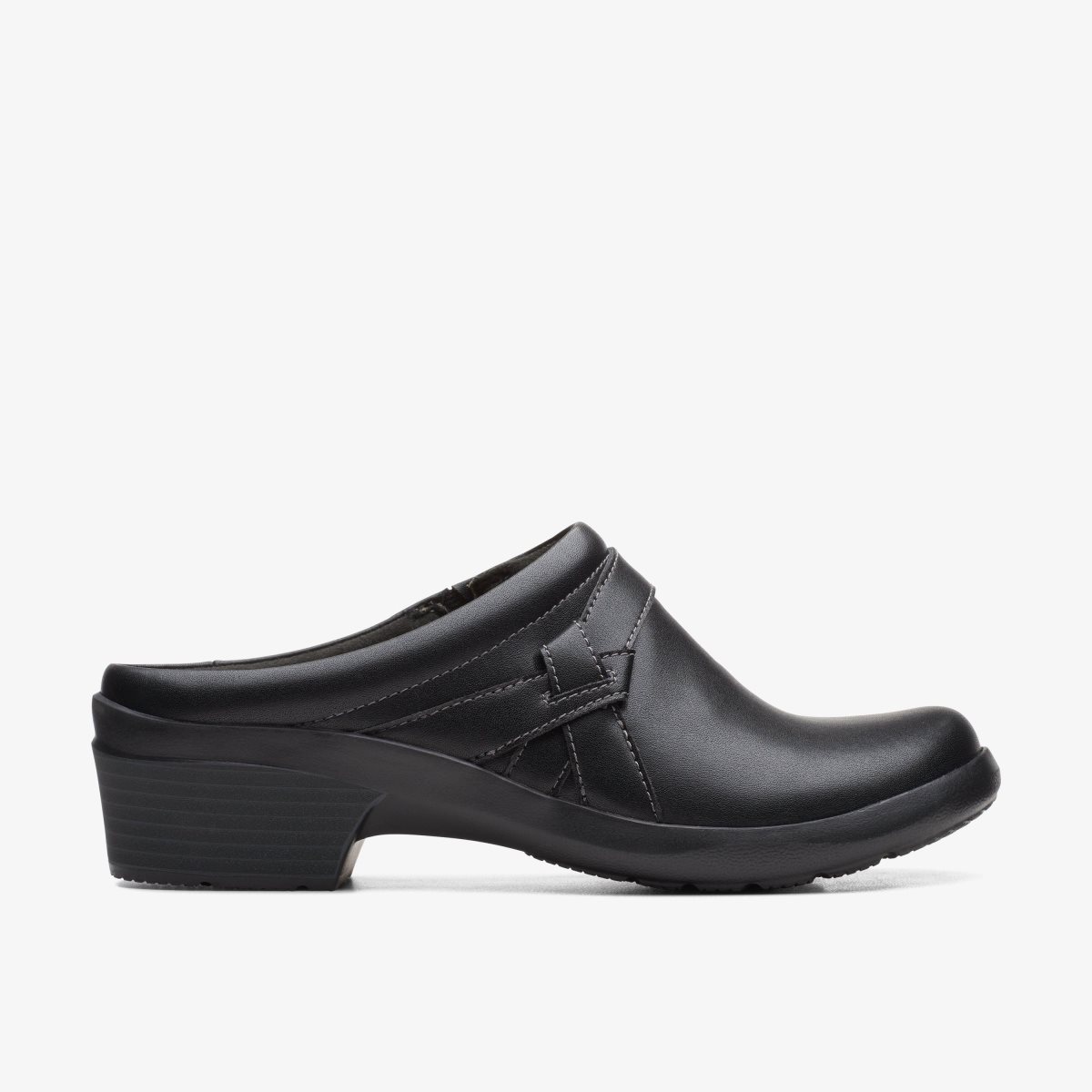 Clarks Angie Mist Black Leather Black | 3478XUHPZ