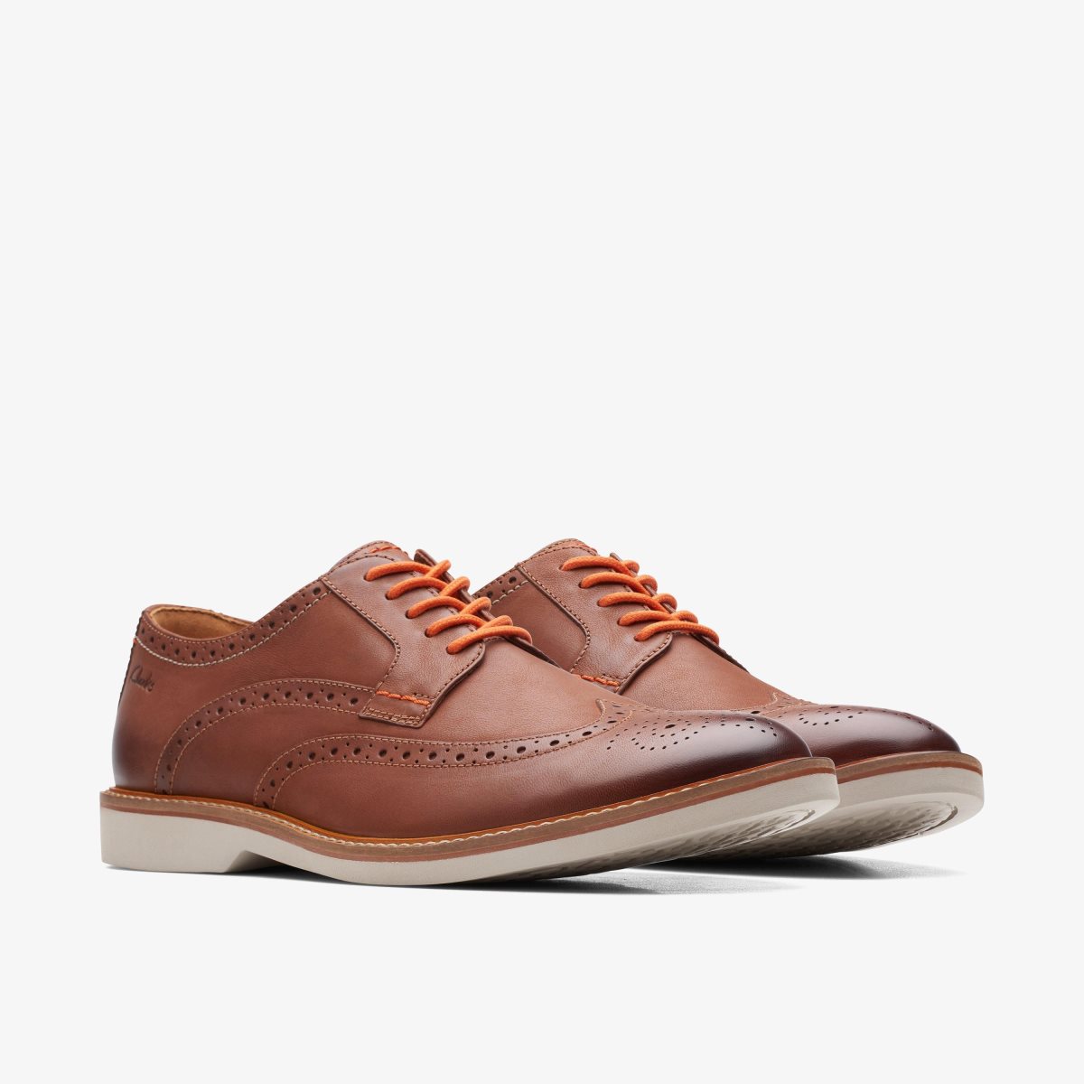 Clarks Atticus LT Limit Dark Tan Leather Dark Brown | 1780PRQMV