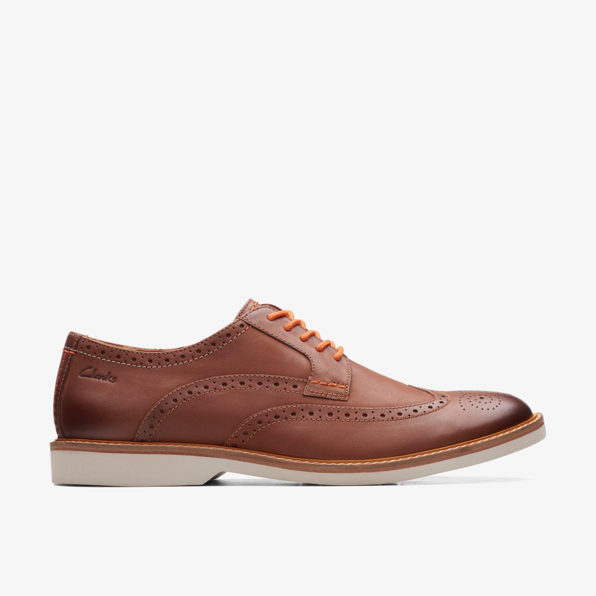 Clarks Atticus LT Limit Dark Tan Leather Dark Brown | 1780PRQMV