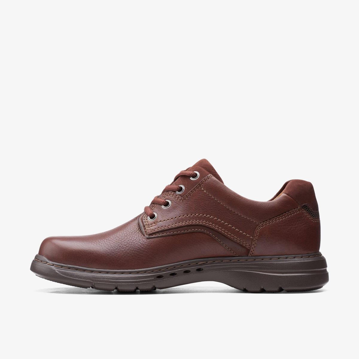 Clarks Brawley Pace Mahogany Leather Mahogany | 5870TVWEI