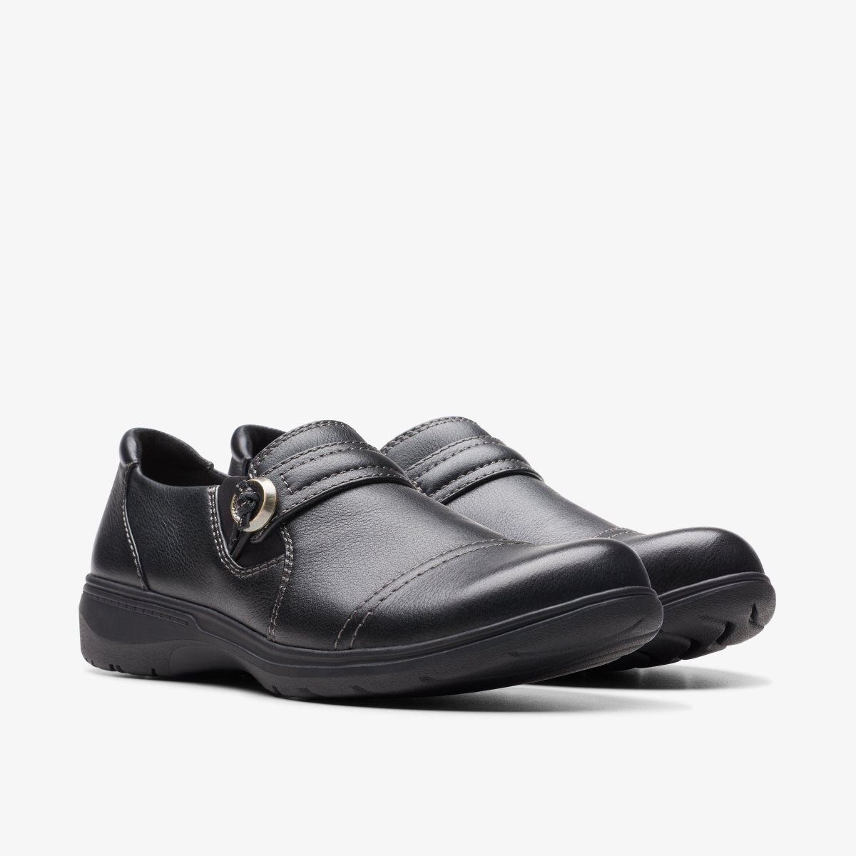 Clarks Carleigh Pearl Black Leather Black | 3125GUNYM