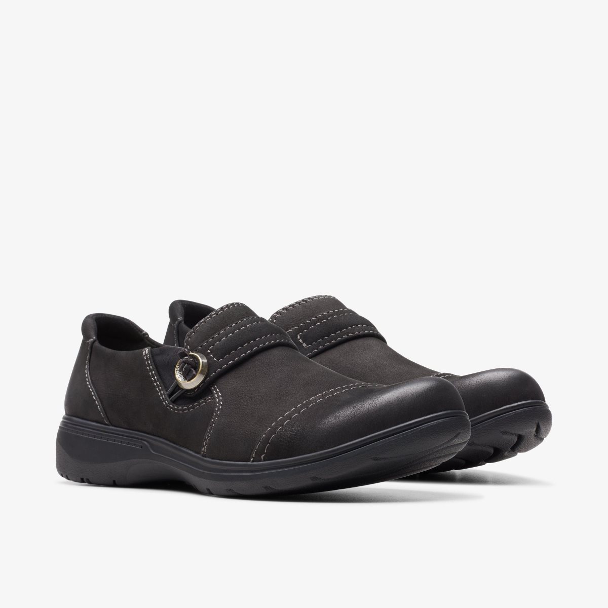 Clarks Carleigh Pearl Black Nubuck Black | 3206XKHUC