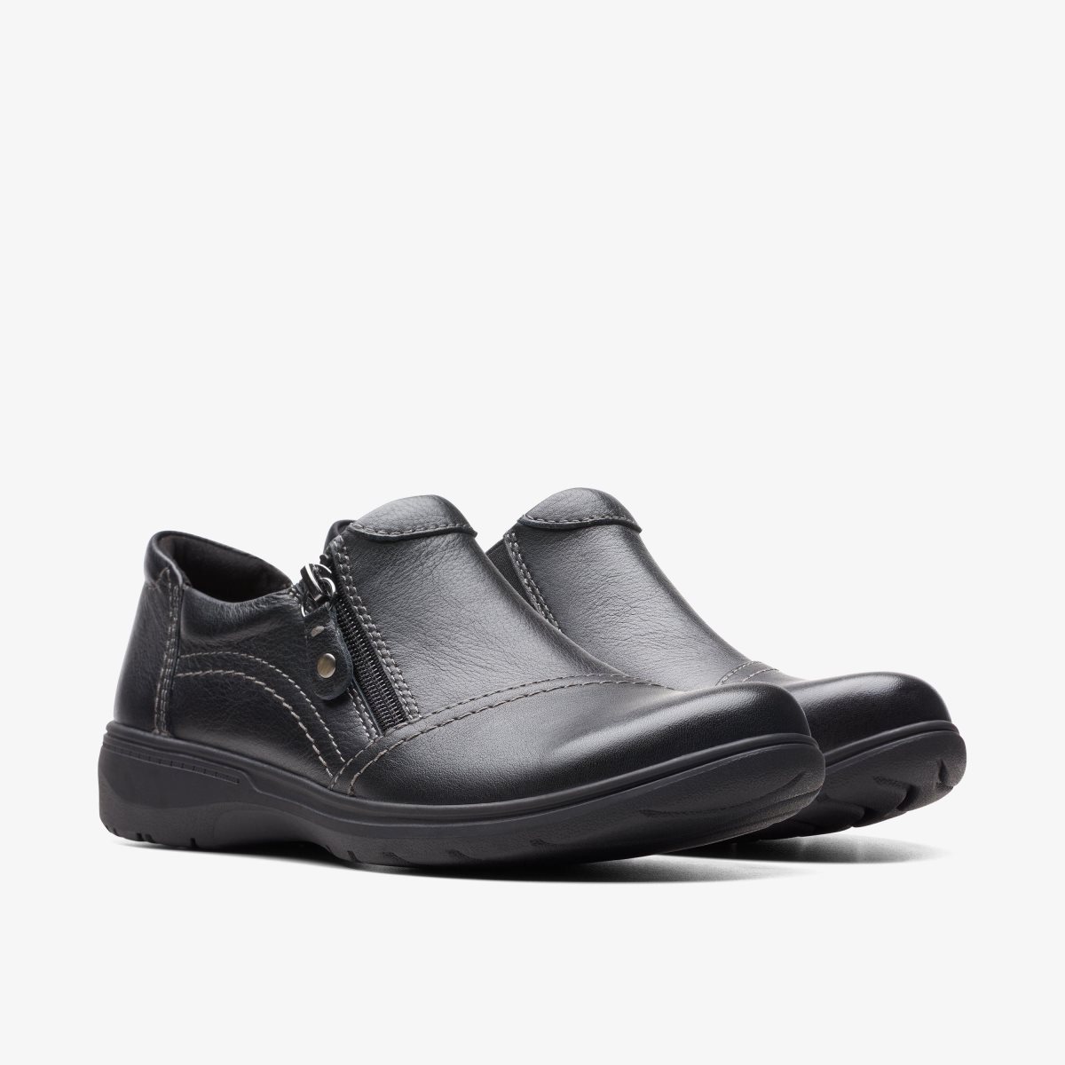 Clarks Carleigh Ray Black Leather Black | 9260NVTEX