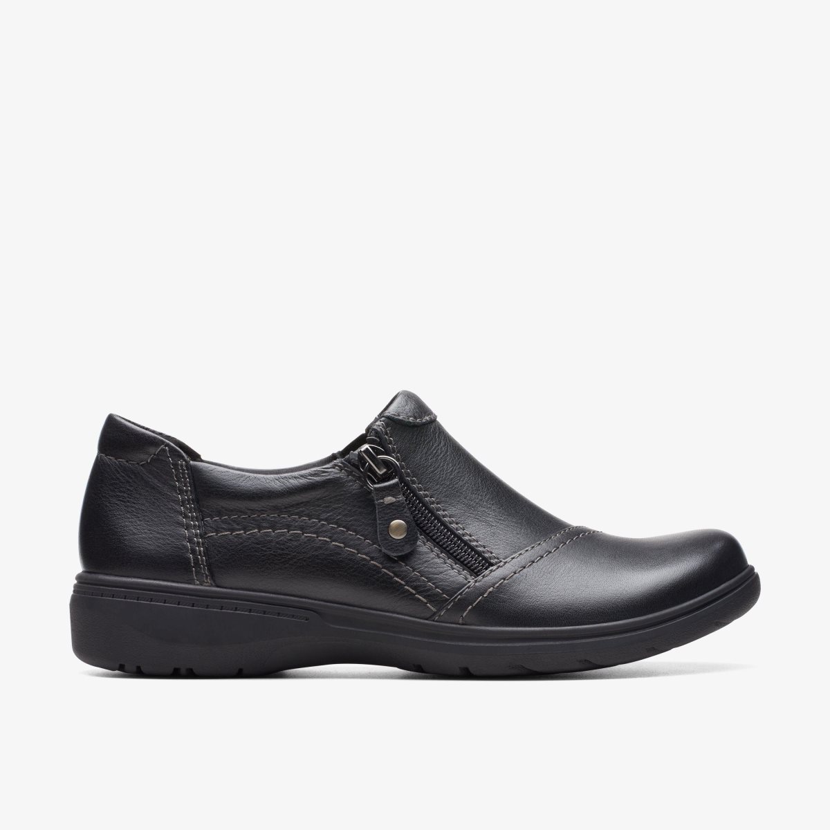 Clarks Carleigh Ray Black Leather Black | 9260NVTEX