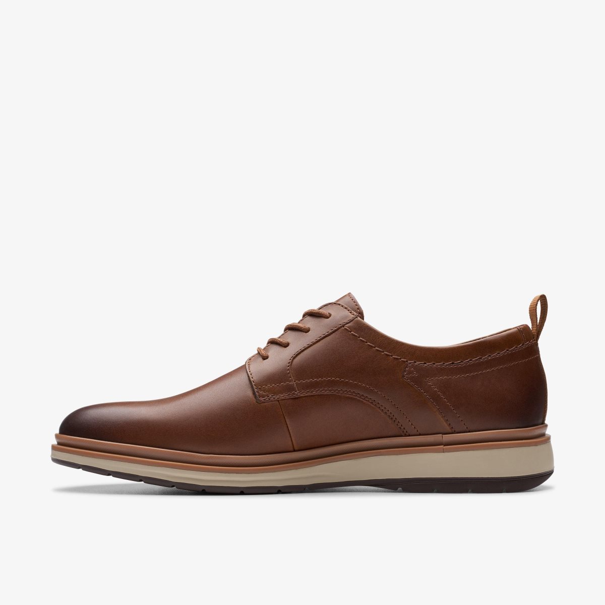 Clarks Chantry Lo Dark Tan Leather Dark Brown | 9264VXJEB