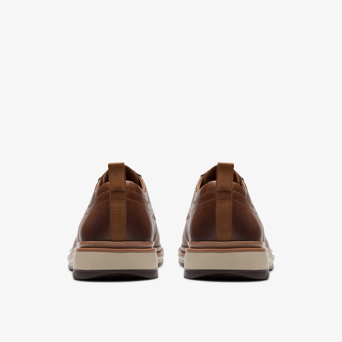 Clarks Chantry Lo Dark Tan Leather Dark Brown | 9264VXJEB