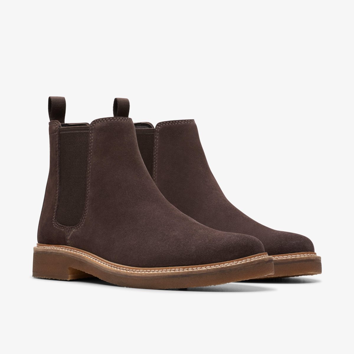 Clarks Clarkdale Easy Dark Brown Suede Dark Brown | 1357GQTZL