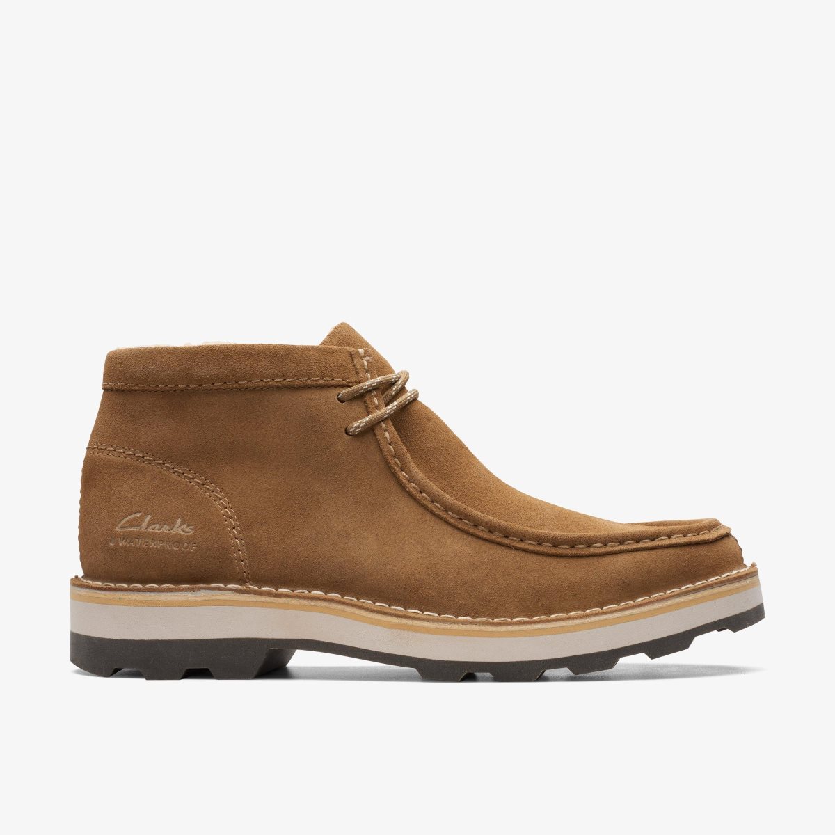 Clarks Corston Wally Waterproof Dark Sand Warmlined Dark Brown | 9536DZBME