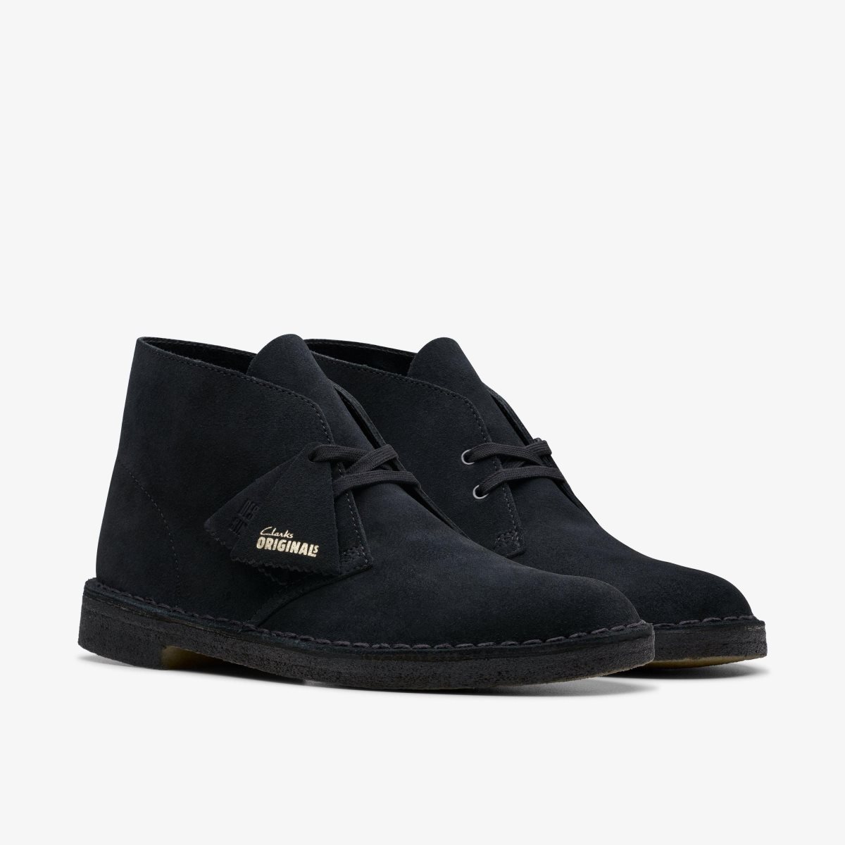 Clarks Desert Boot Black Suede Black | 9864ZPFME