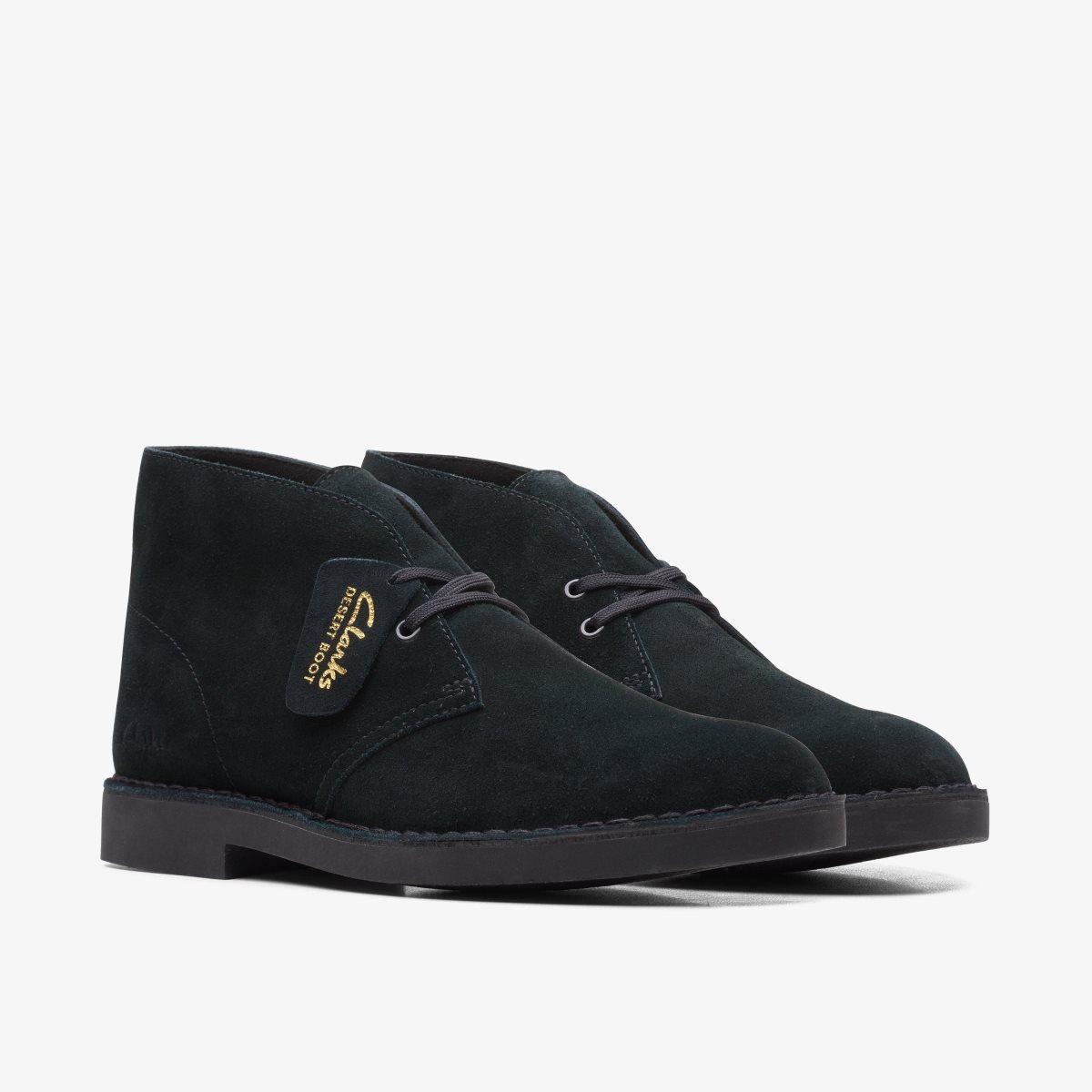 Clarks Desert Boot Evo Black Suede Black | 7301YHDLE