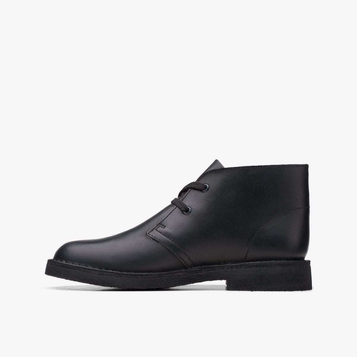 Clarks Desert Boot Older Black Leather Black | 1608FYEJI