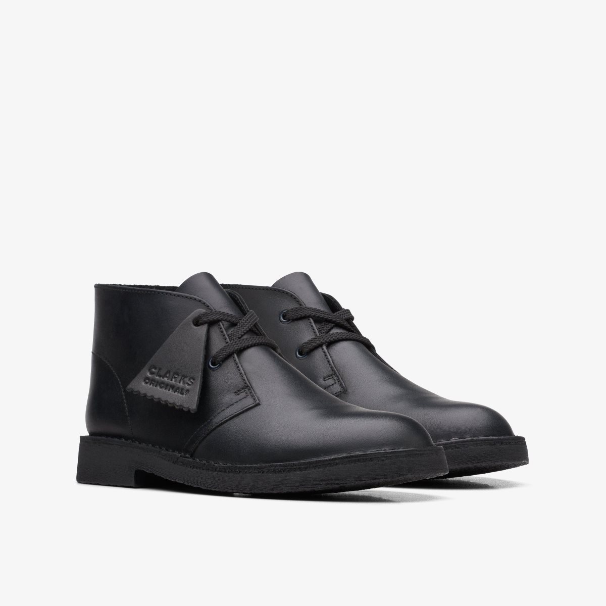 Clarks Desert Boot Older Black Leather Black | 1608FYEJI