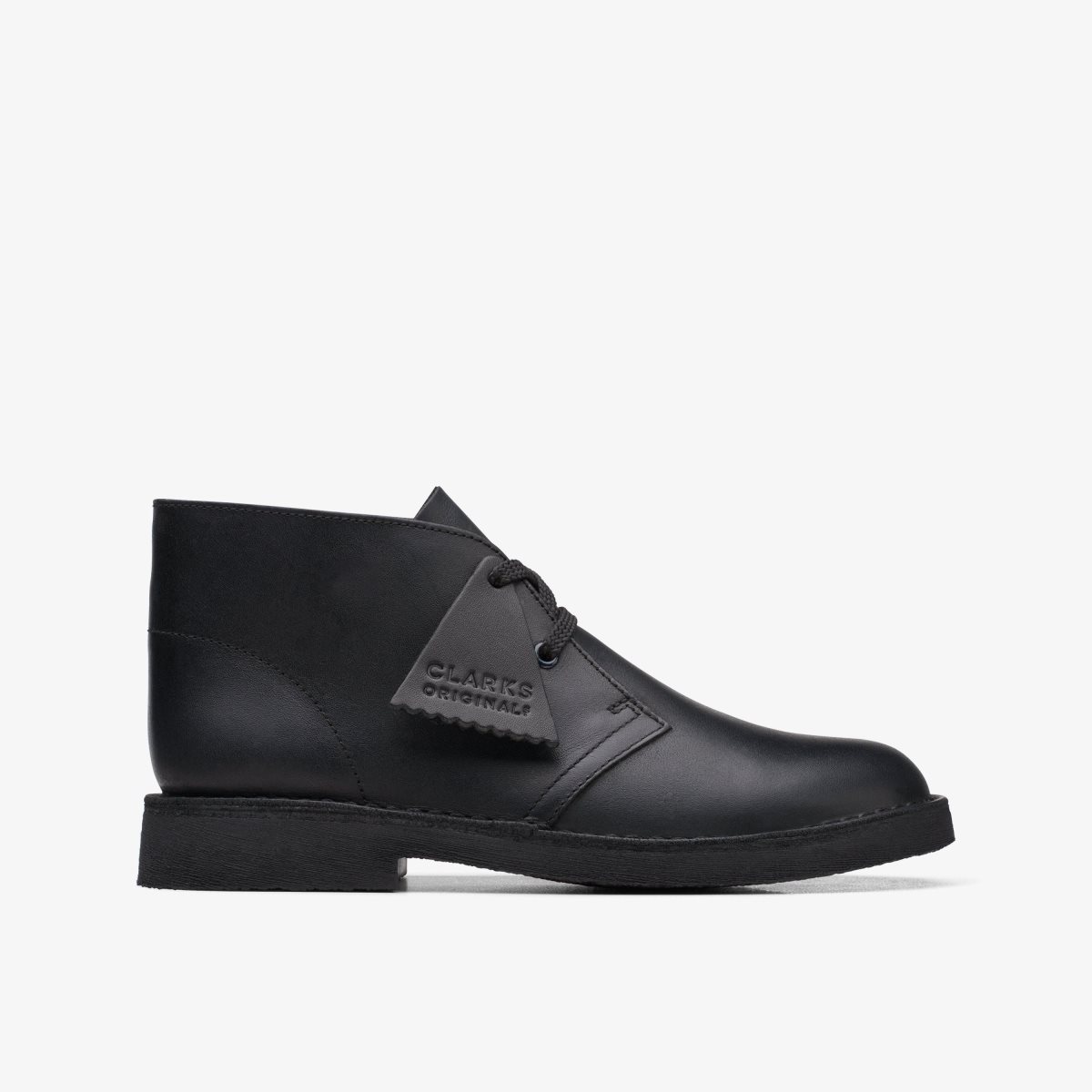 Clarks Desert Boot Older Black Leather Black | 1608FYEJI