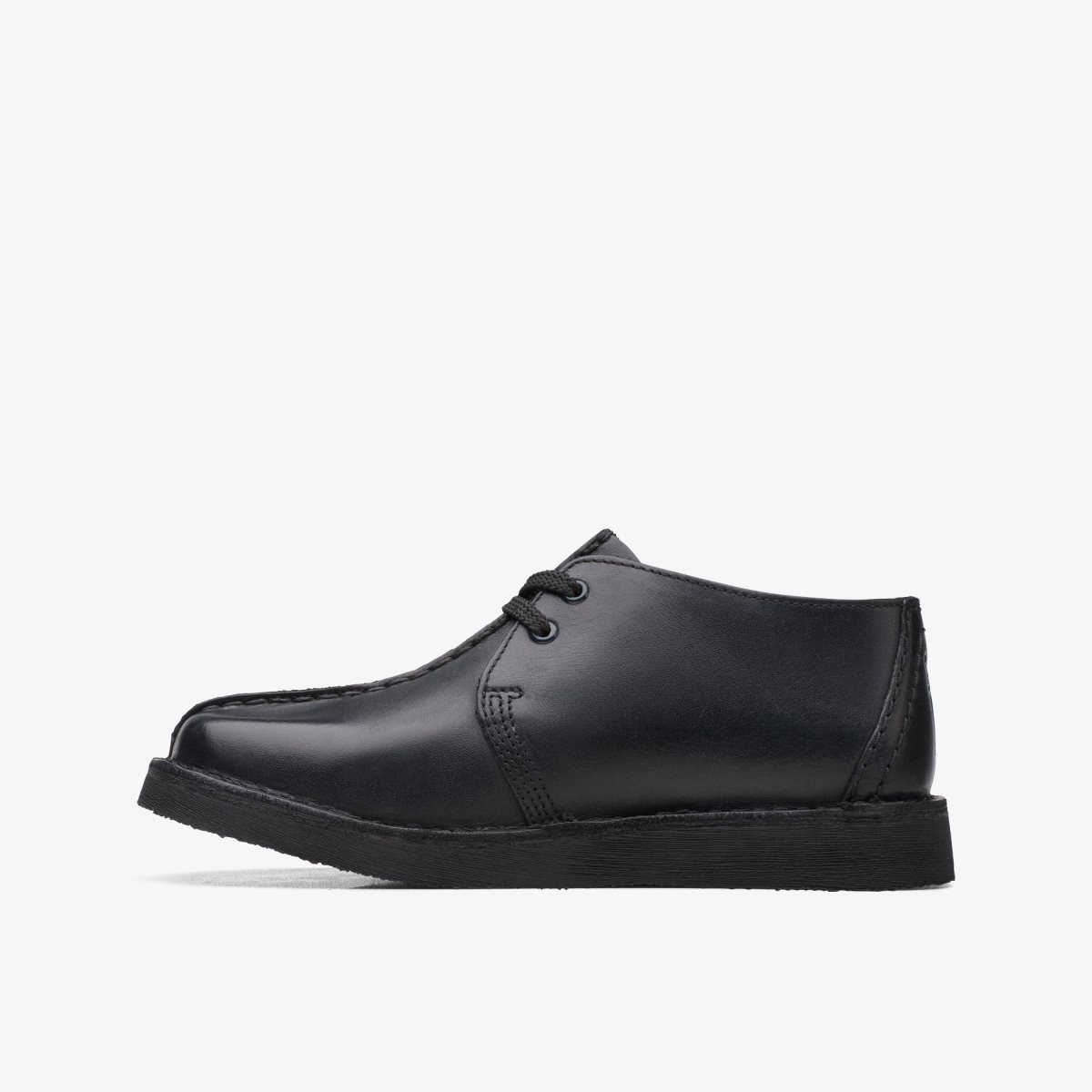 Clarks Desert Trek Older Black Leather Black | 9578XJCLI