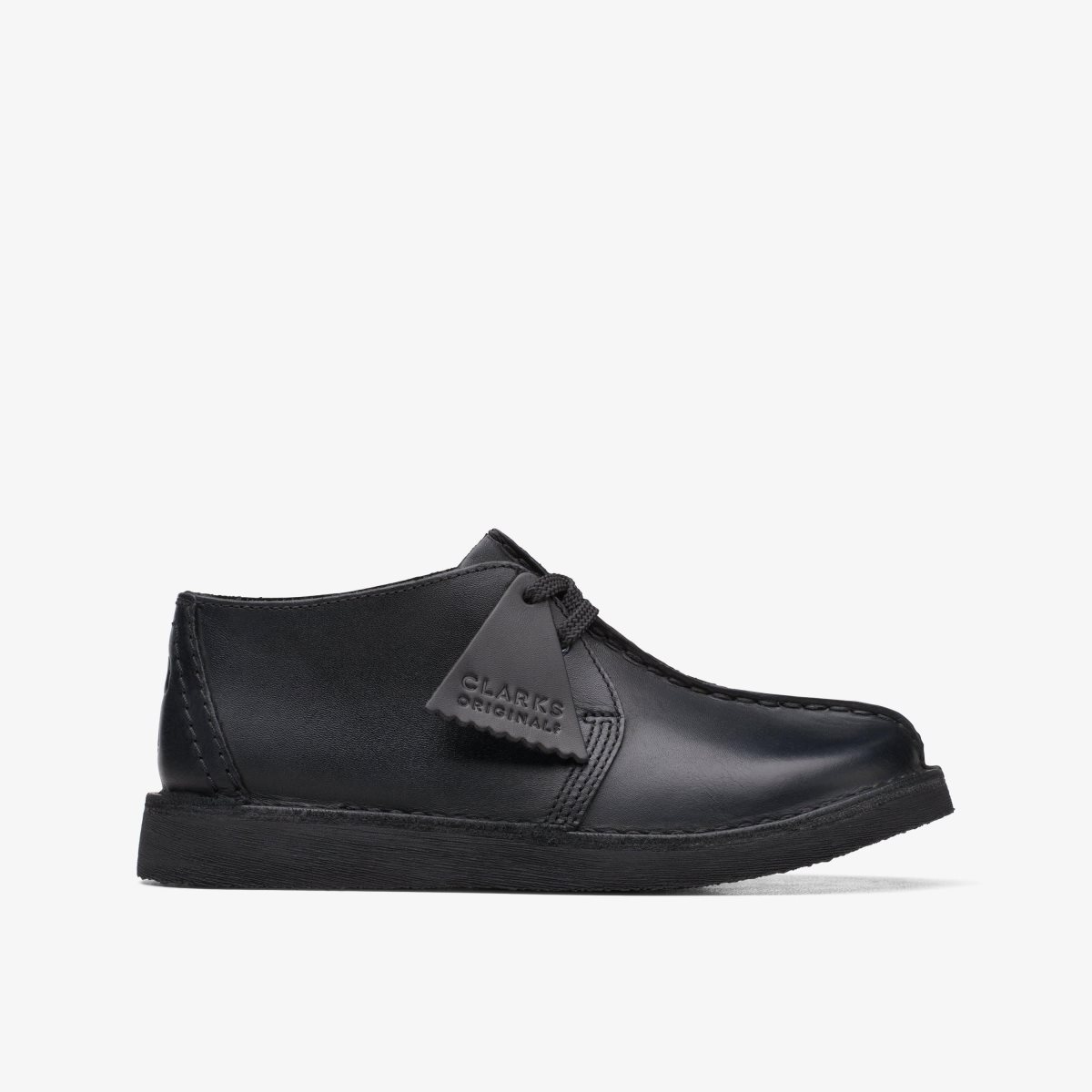 Clarks Desert Trek Older Black Leather Black | 9578XJCLI