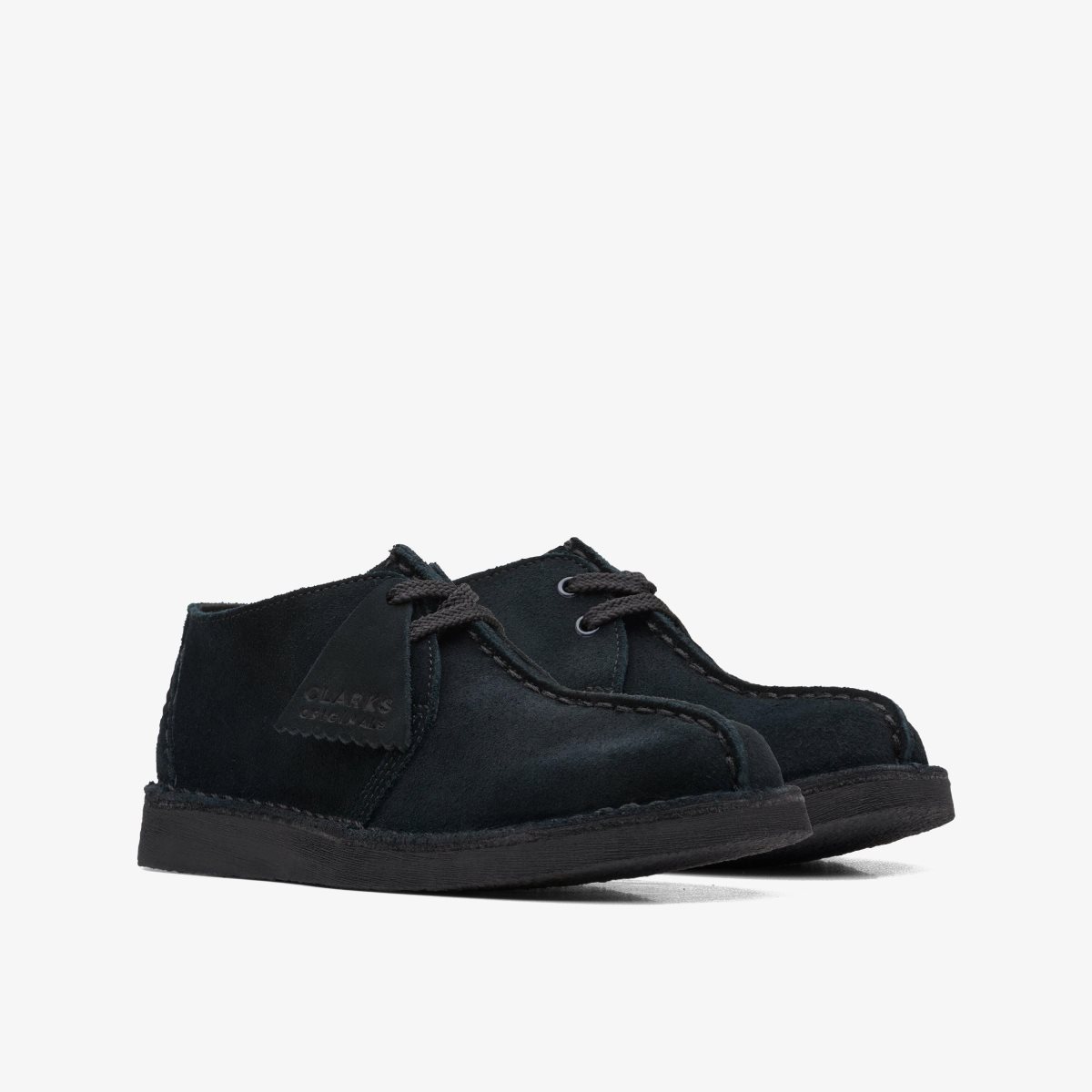 Clarks Desert Trek Older Black Suede Black | 9018HXYAO