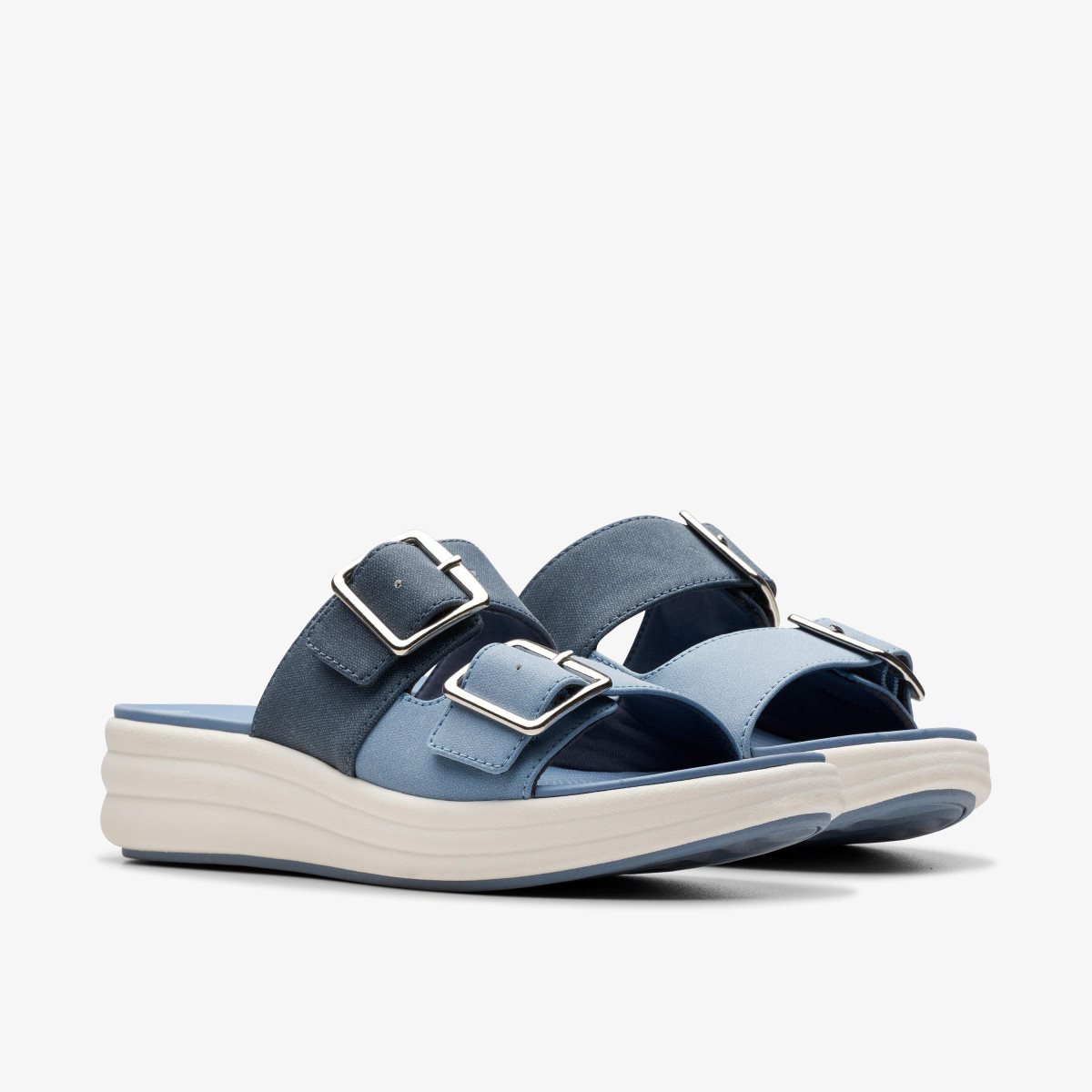 Clarks Drift Buckle Denim Combination Blue | 3547ZCLTM